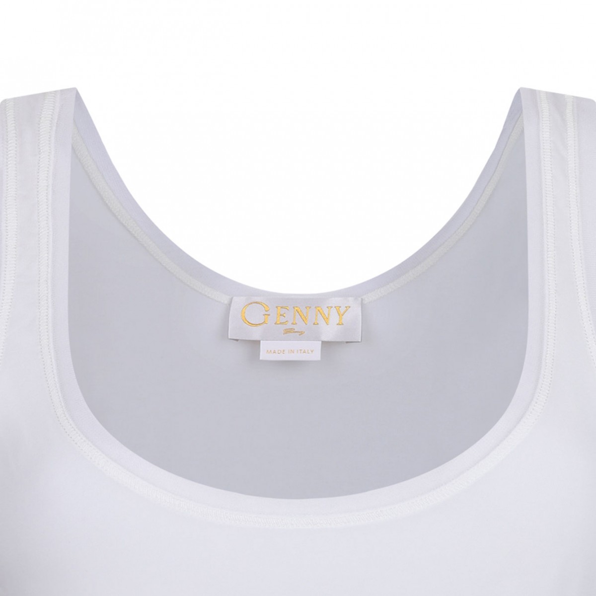 White Scoop Neck Vest