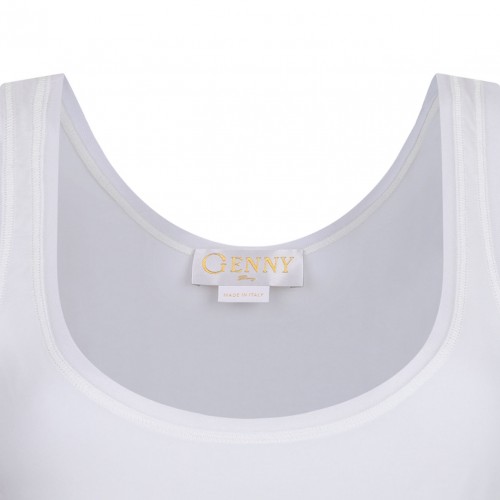 White Scoop Neck Vest