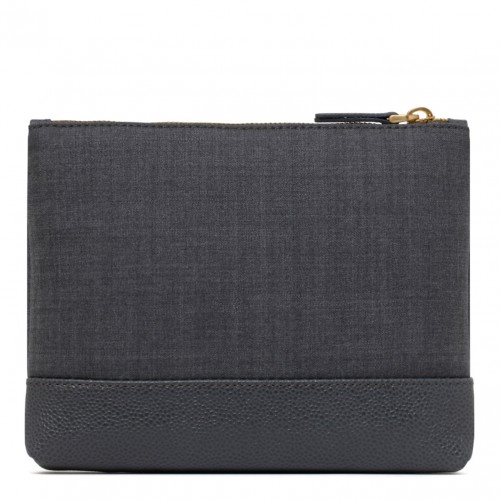 Medium Grey Zipped Pouch