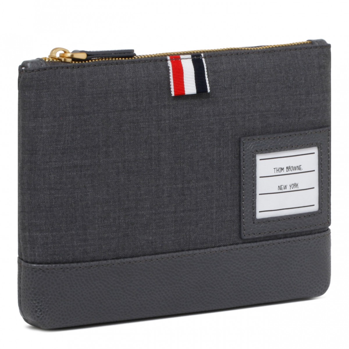 Medium Grey Zipped Pouch