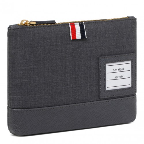 Medium Grey Zipped Pouch