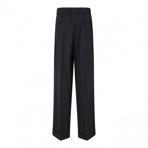 Flared Pinstripe Wool Pants 2