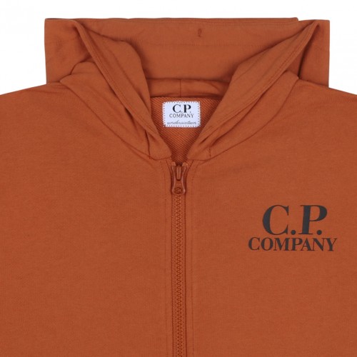 Orange Logo Print Sweatshirt