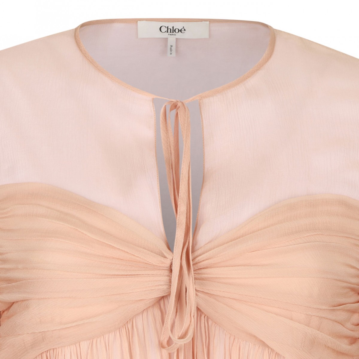 Peach Pleated Top