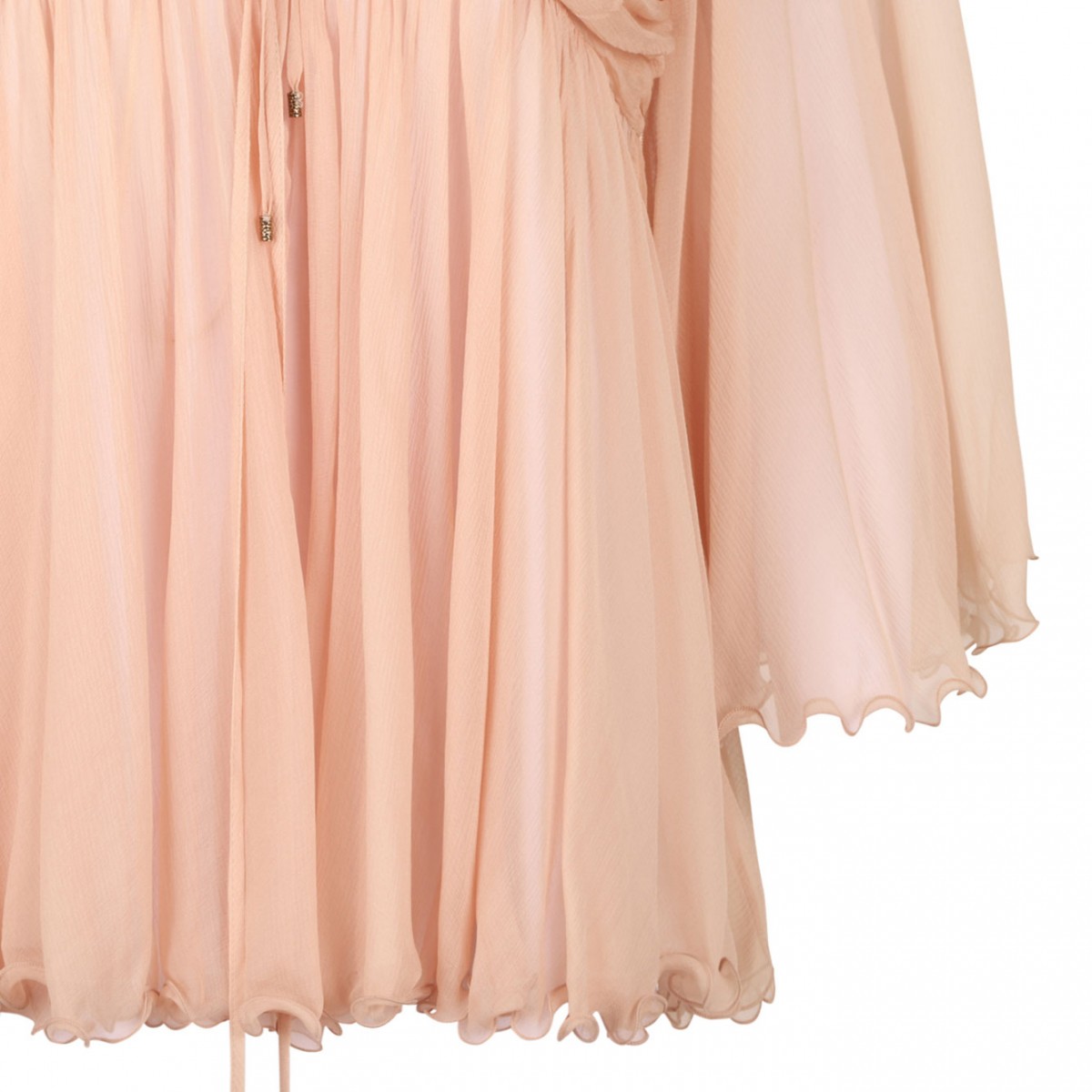 Peach Pleated Top