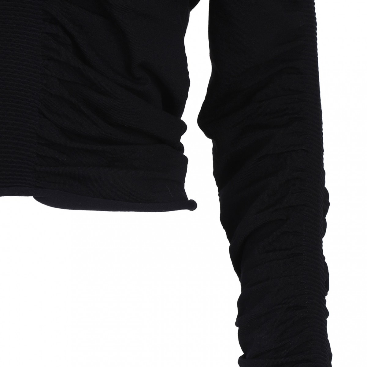 Black Ruched Pullover Top