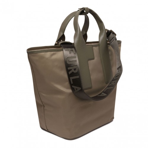 Dark beige Piuma L Tote Bag