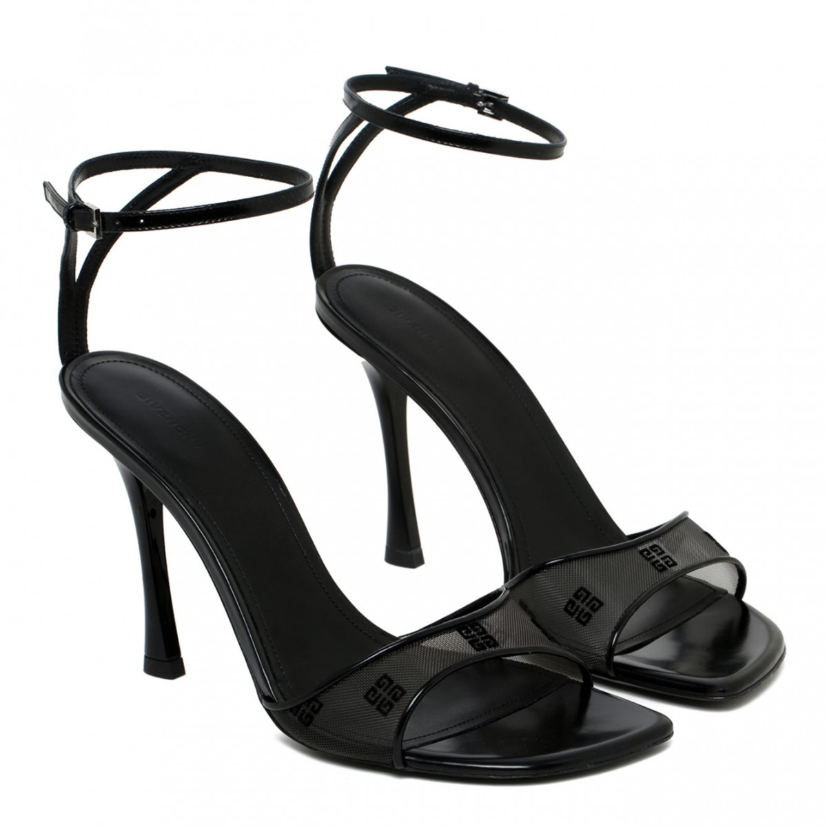 Black Stitch Sandals