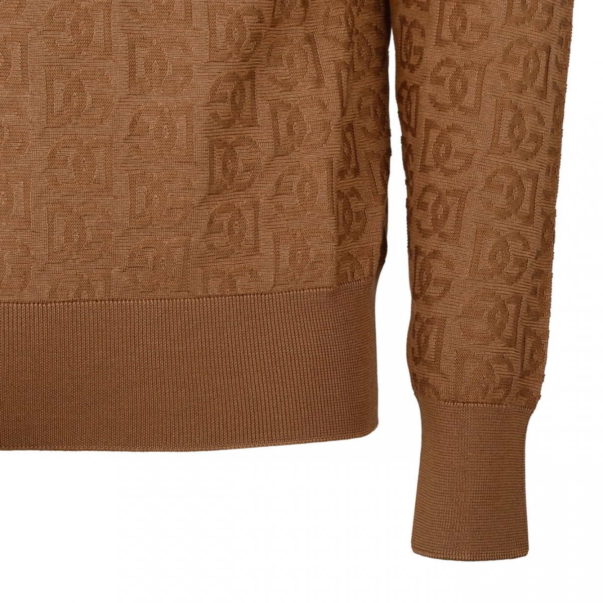 Camel Brown Silk Knitted Top