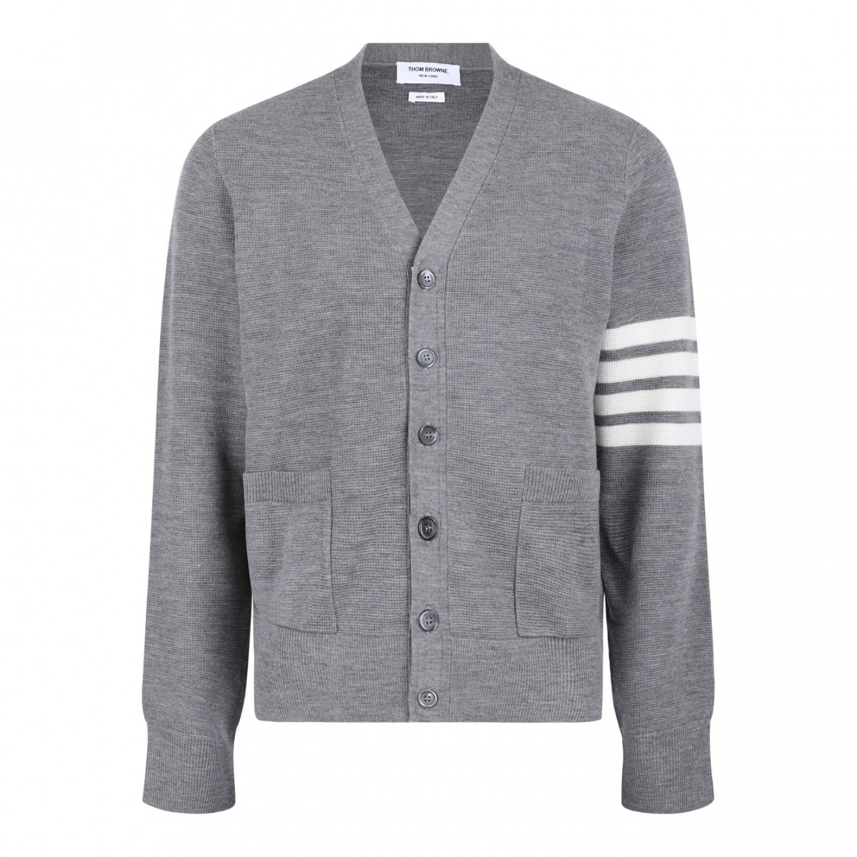 Ash Grey Striped Detail Cardigan