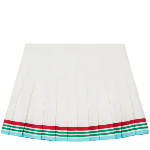 White Casa Way Pleated Skirt