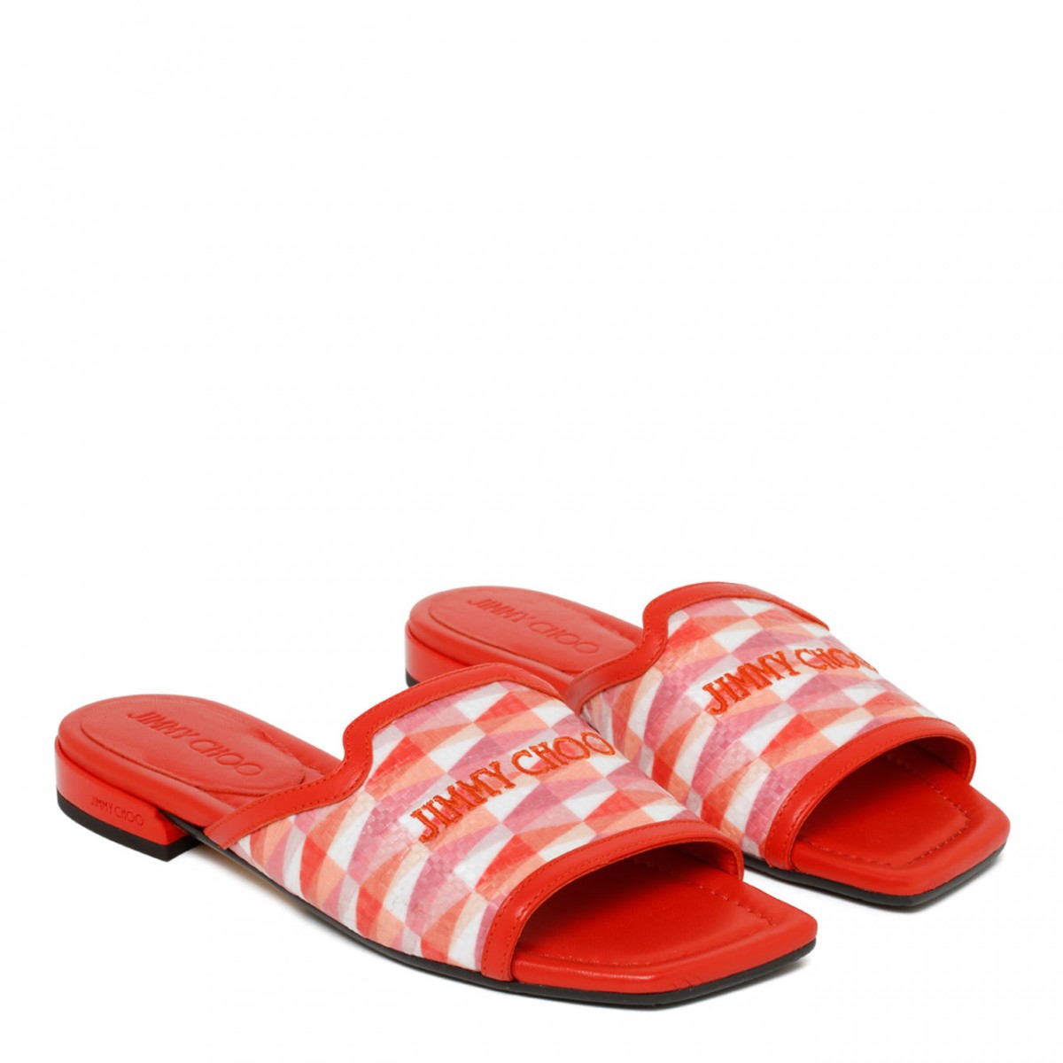 Red And Pink Flat Shoes