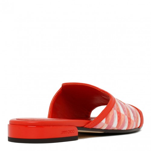 Red And Pink Flat Shoes