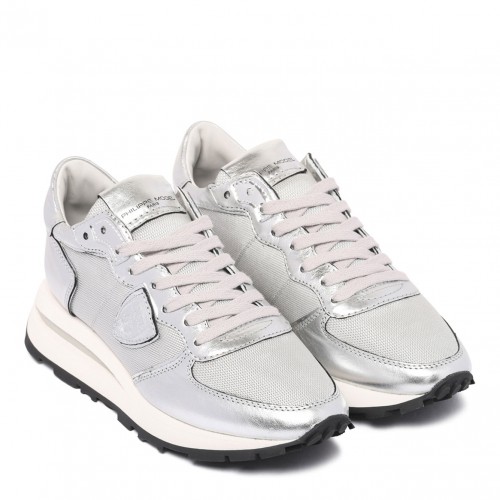 Silver Low Top Sneakers