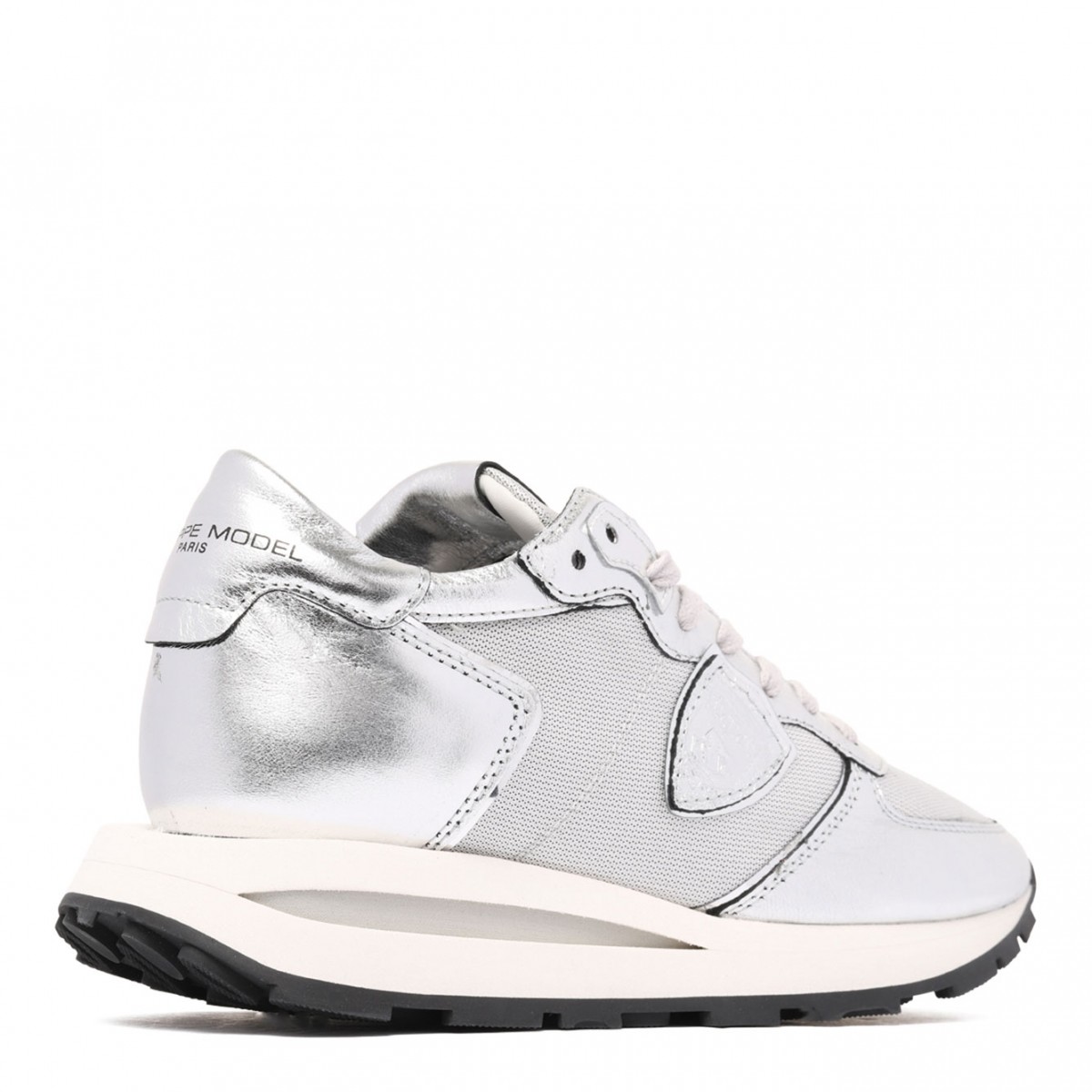 Silver Low Top Sneakers