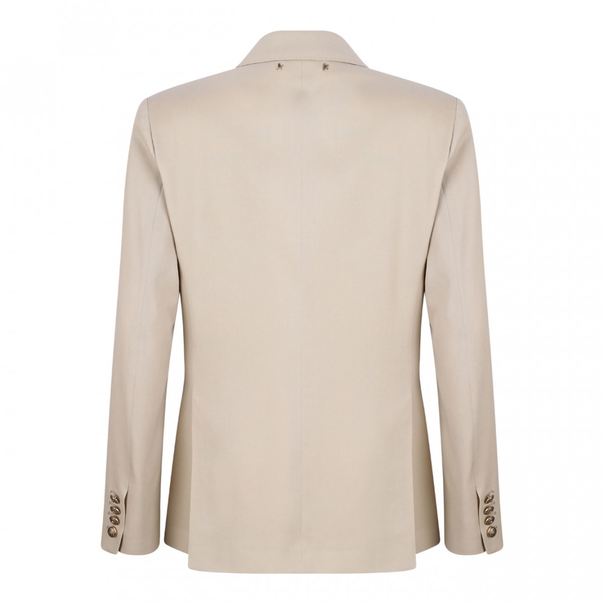 Sand Beige Double Breasted Blazer