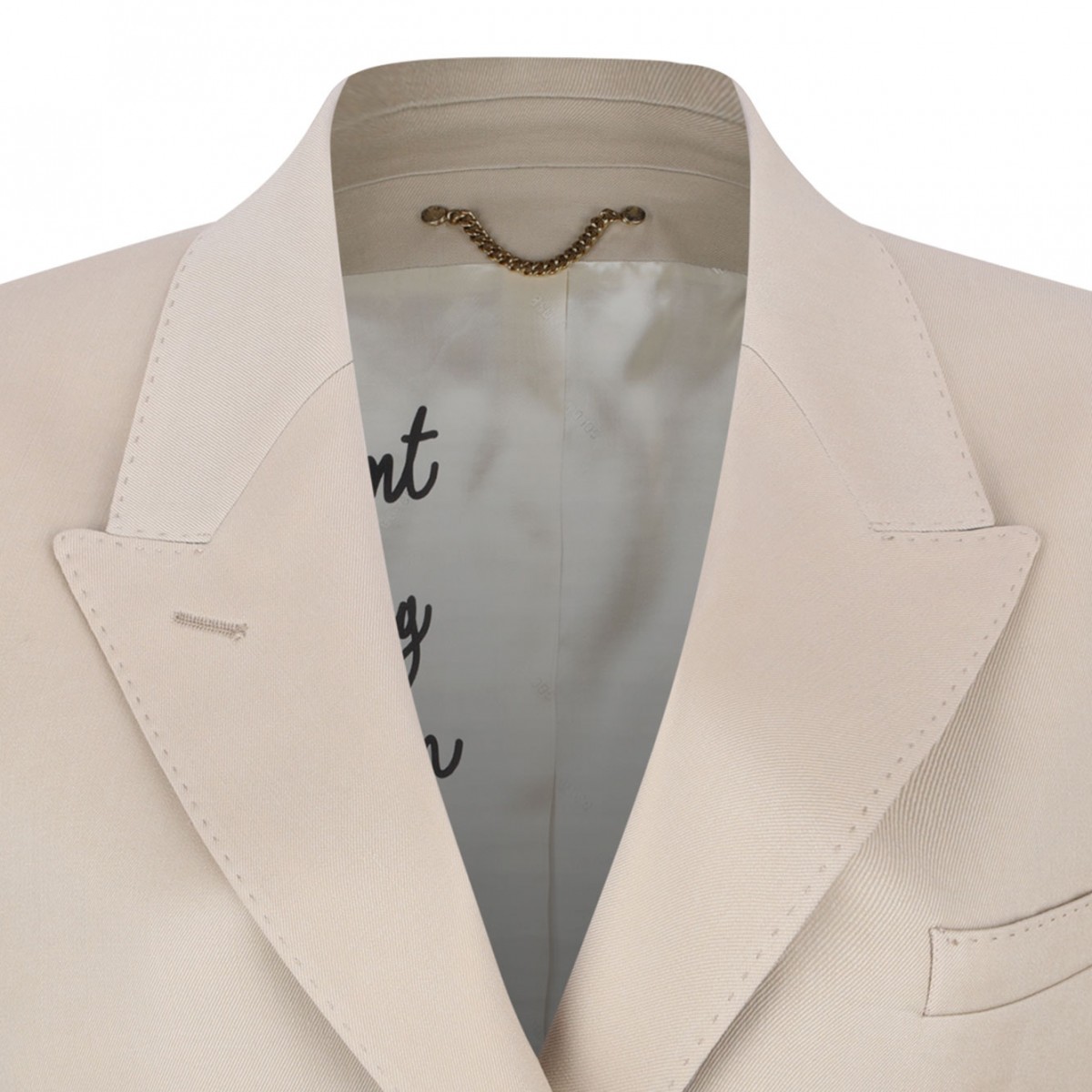 Sand Beige Double Breasted Blazer