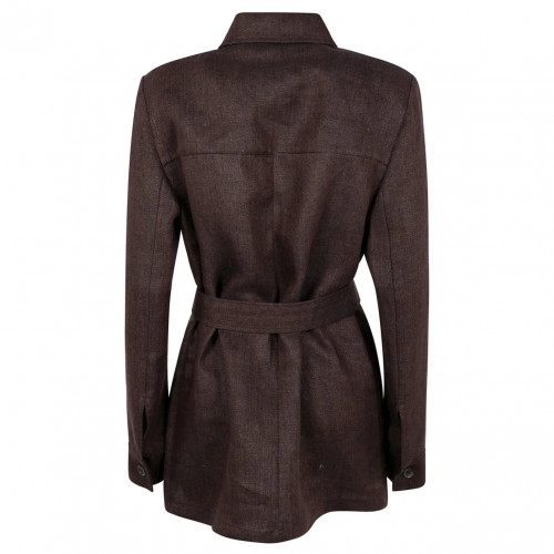 Brown Belted Jacket