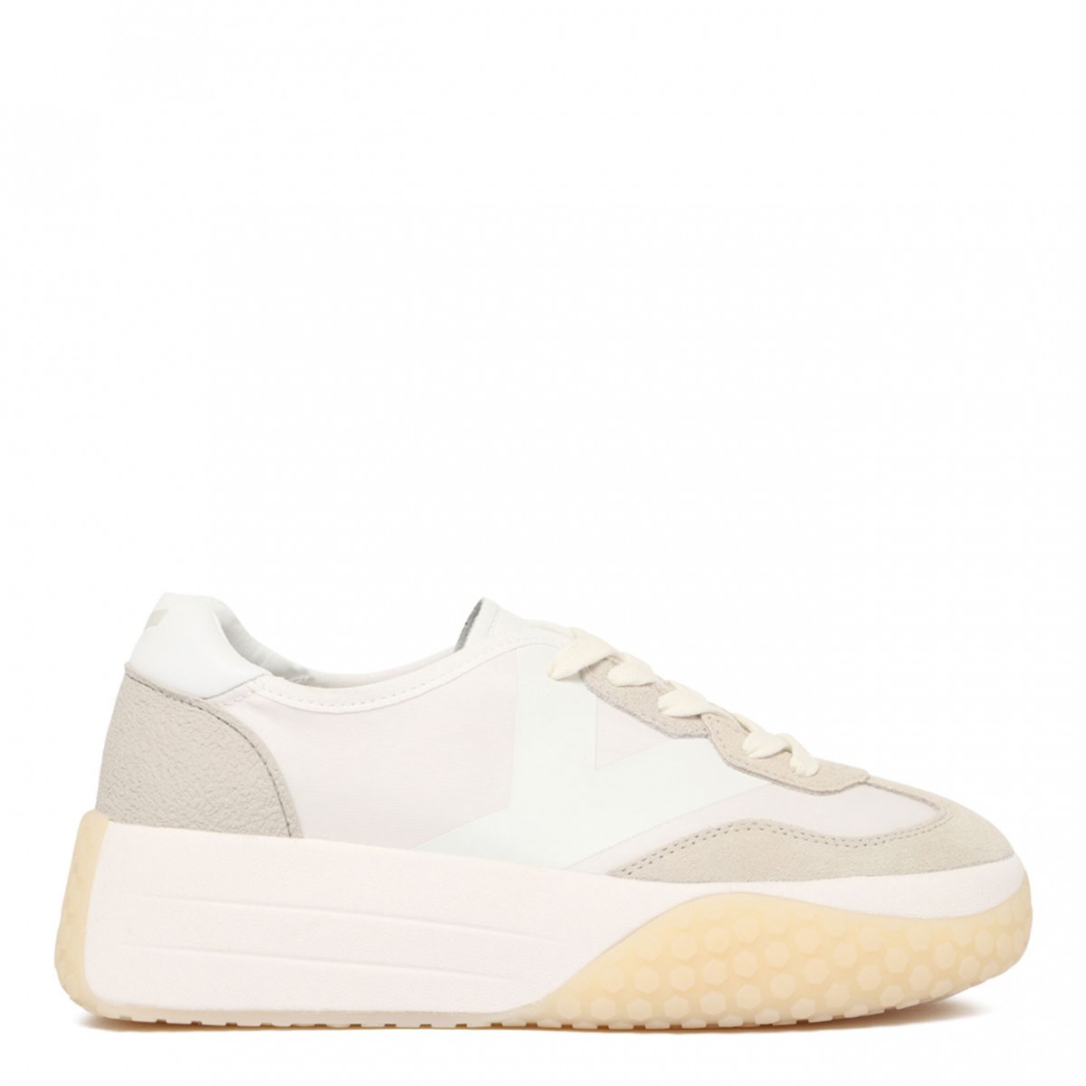 White and Light Pink Sneakers