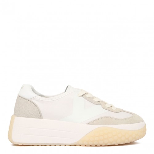 White and Light Pink Sneakers