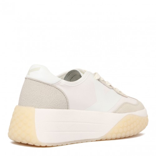 White and Light Pink Sneakers