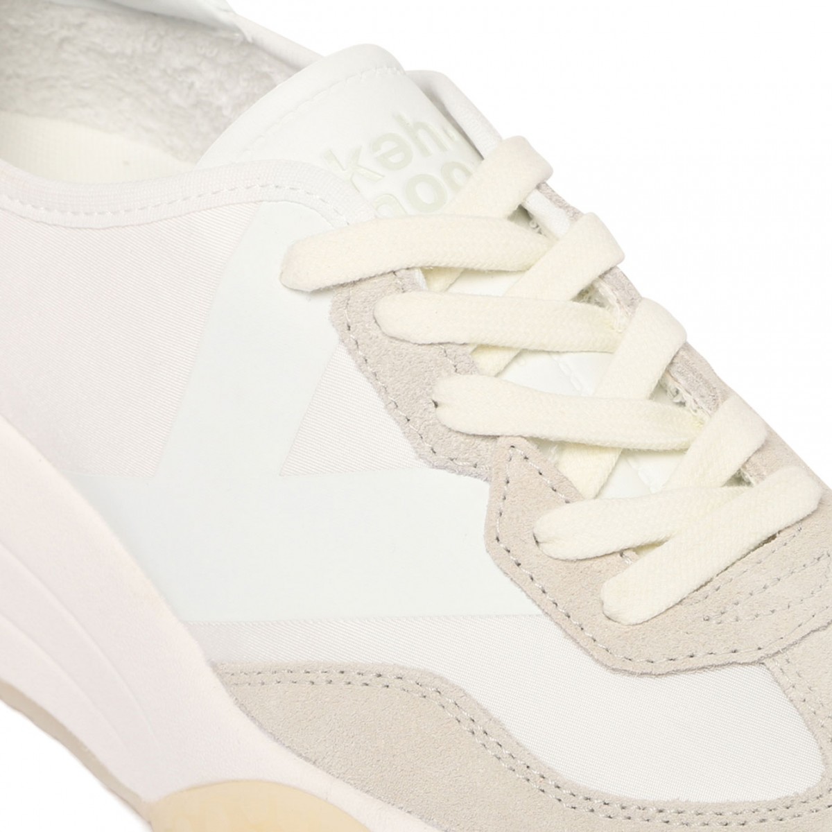 White and Light Pink Sneakers