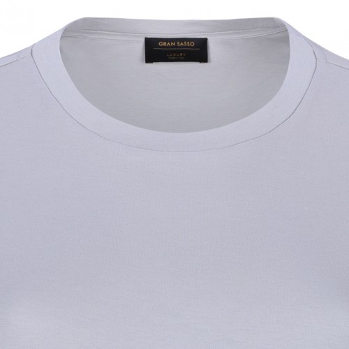 Light Grey Turn Up Sleeve T-Shirt