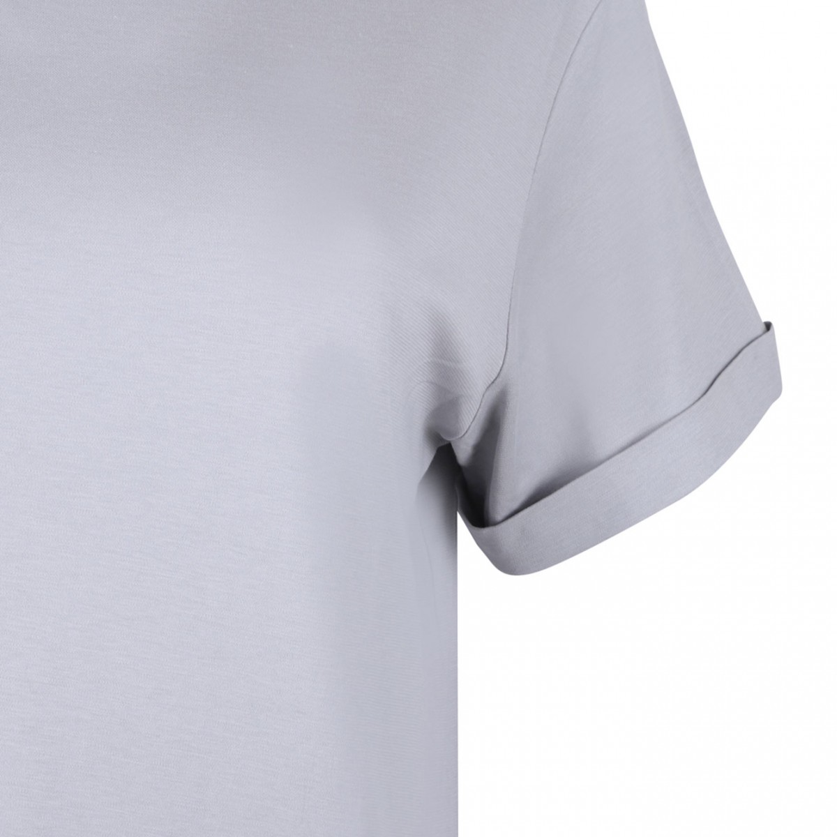 Light Grey Turn Up Sleeve T-Shirt