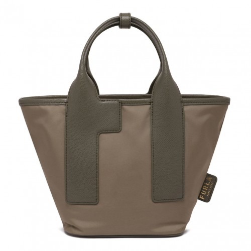 Dark Beige Piuma S Tote Bag