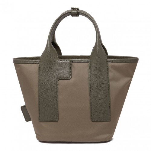 Dark Beige Piuma S Tote Bag