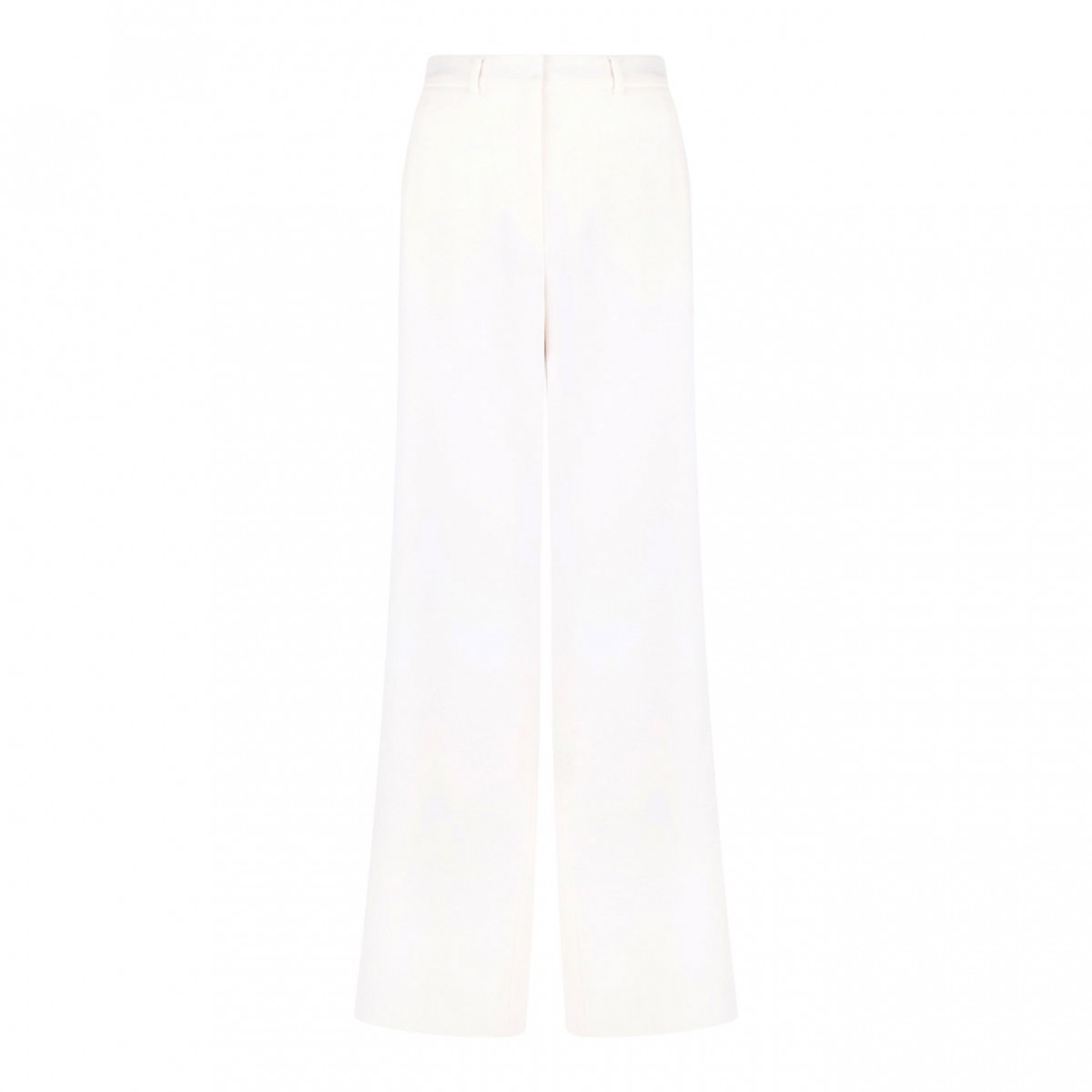 White Wide Cady Trousers