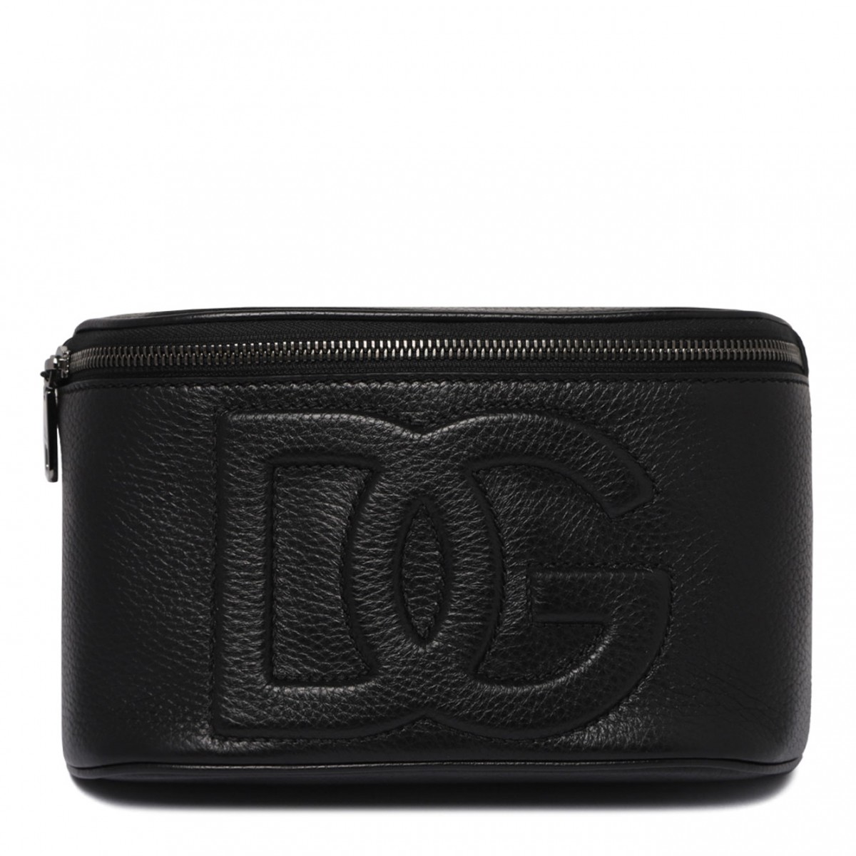 Black Leather Belt Bag