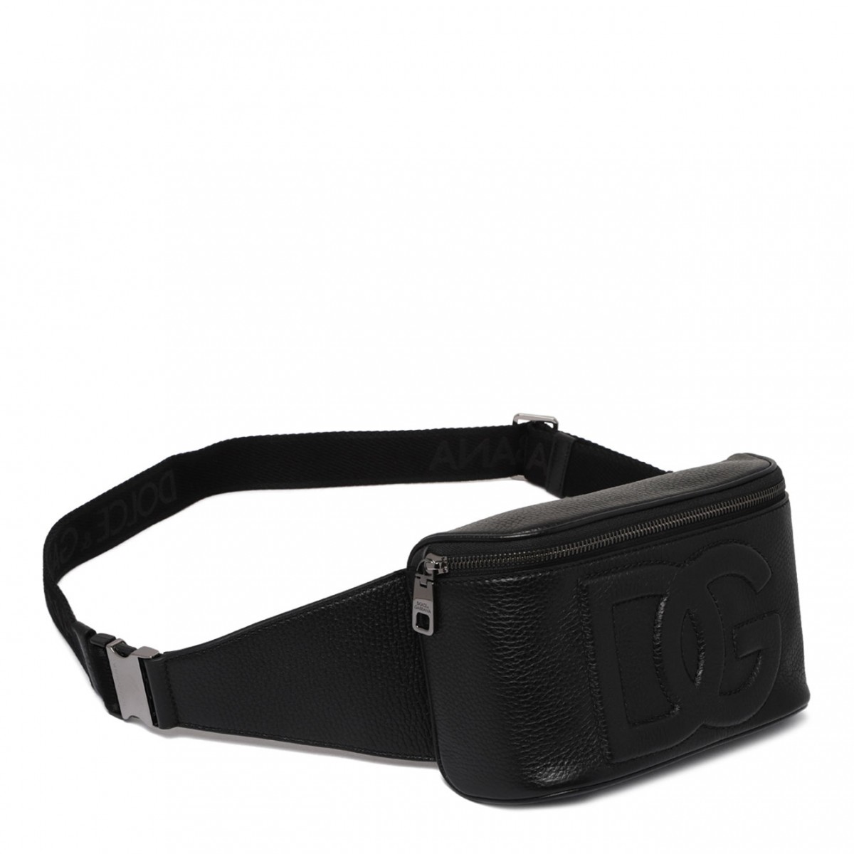 Black Leather Belt Bag