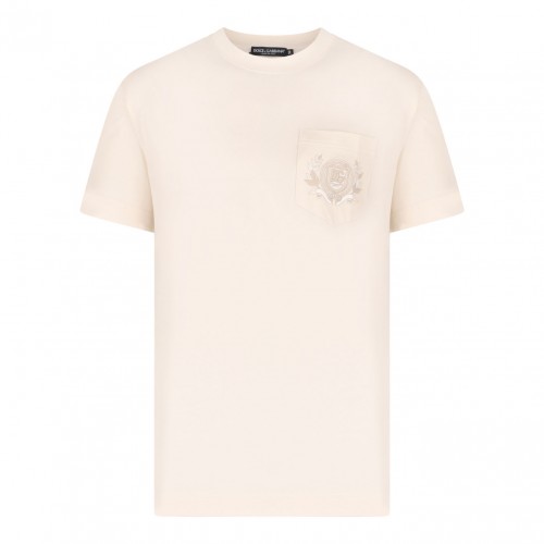 White Embroidered Logo T-Shirt