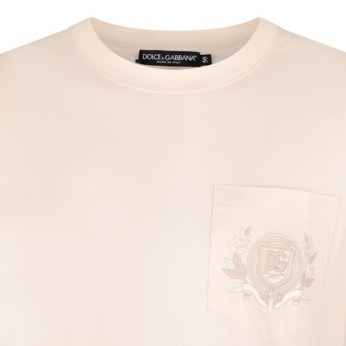 White Embroidered Logo T-Shirt