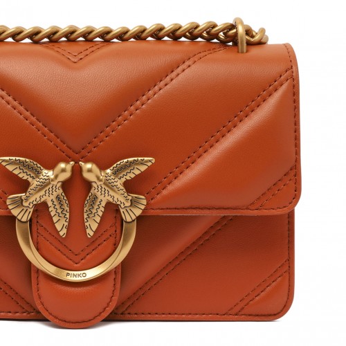 Orange Brick Love Birds Shoulder Bag