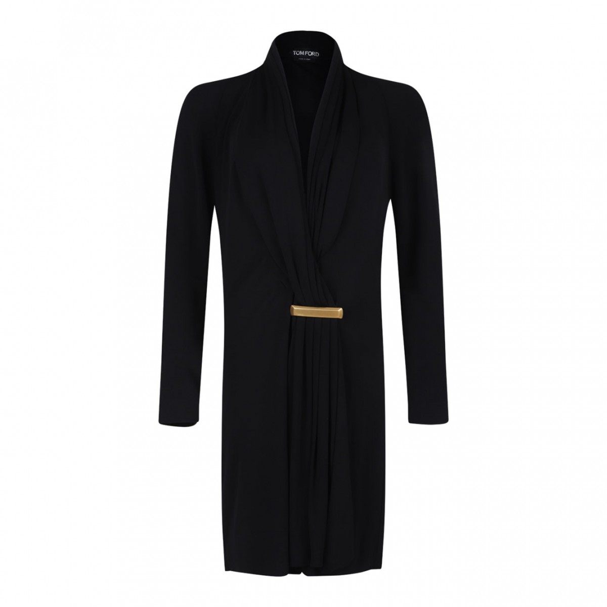 Black Draped Mini Dress