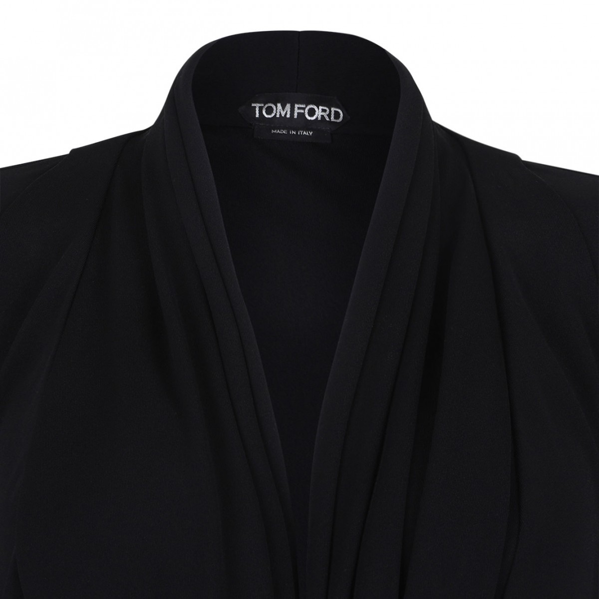 Black Draped Mini Dress