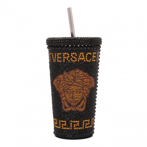 Black Travel Cup With Medusa Crystals