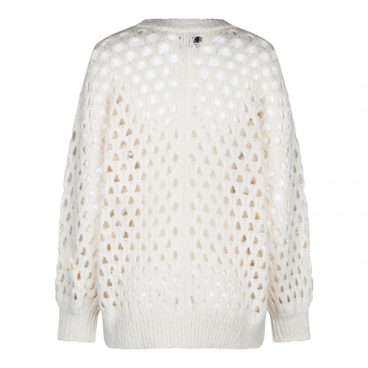 Ecru Perforated Sweater