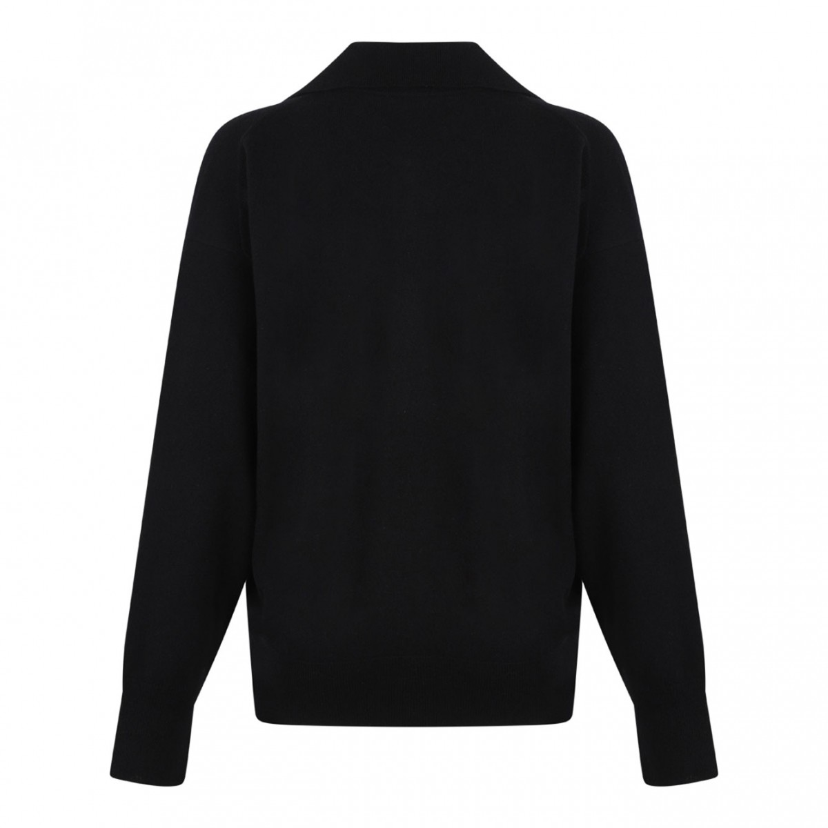 Black Cashmere Silk Polo