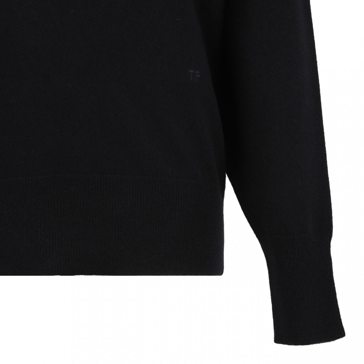 Black Cashmere Silk Polo