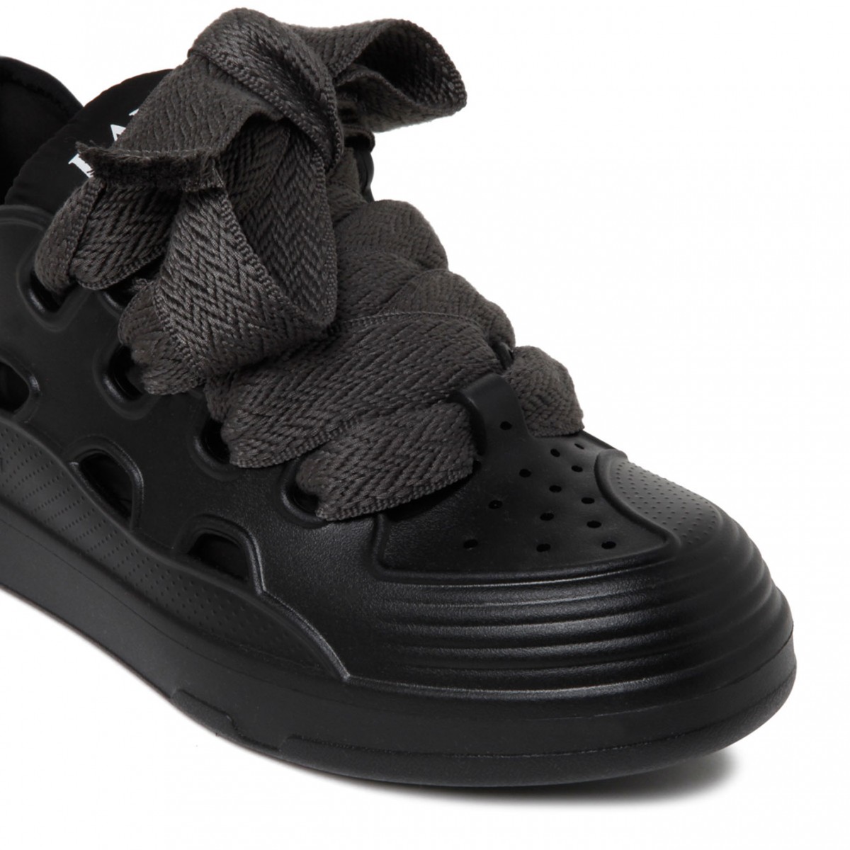 Black and Bordeaux Curb Sneakers