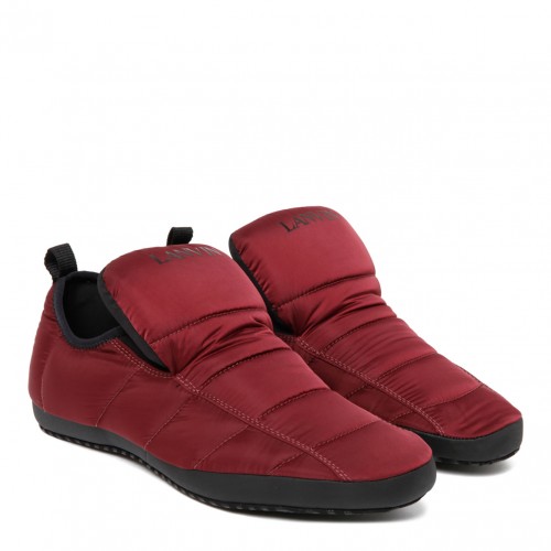 Black and Bordeaux Curb Sneakers