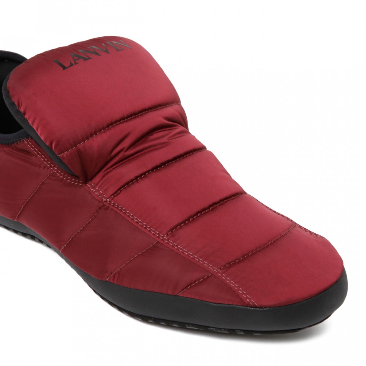 Black and Bordeaux Curb Sneakers