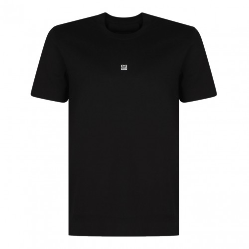 Black Logo Embroidered T-Shirt