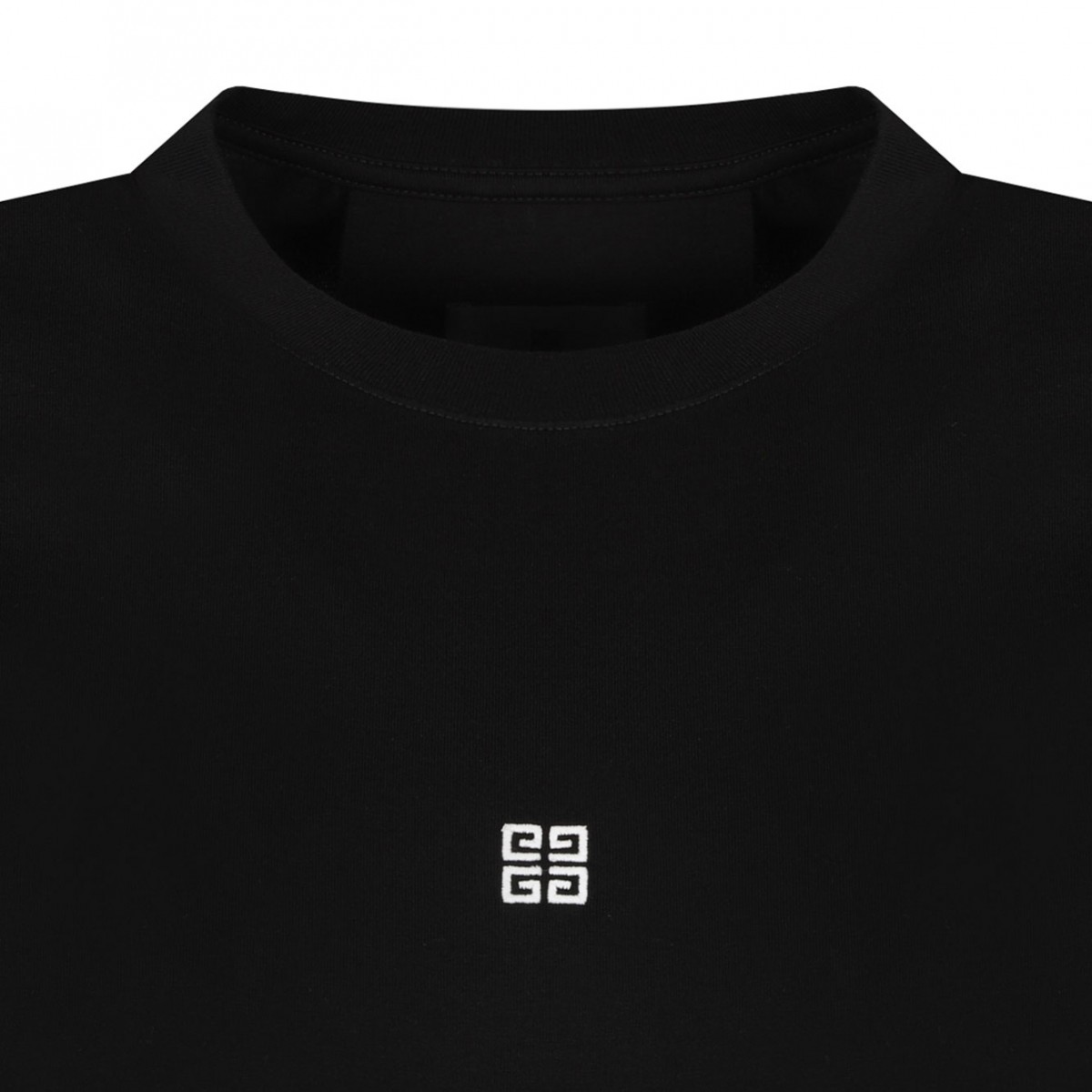 Black Logo Embroidered T-Shirt