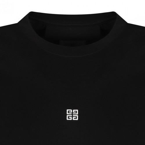 Black Logo Embroidered T-Shirt