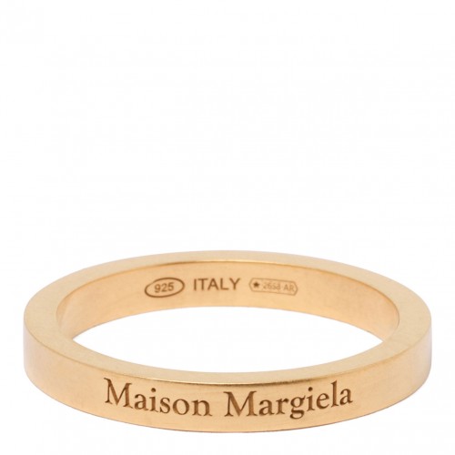 Gold Logo Engraved Band Ring