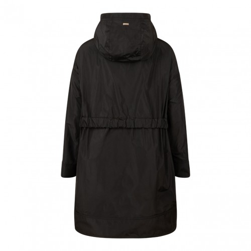 Black Hooded Raincoat 2
